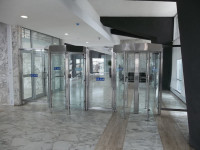 iMAT Full Height Glass Turnstile installation photo
