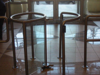 iMAT Half Height Glass Turnstile installation photo