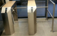 iMAT Two Leg SlimLine Waist Height Turnstile (single & double) installation photo